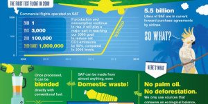 Más de 100.000 vuelos al año usan biocombustible