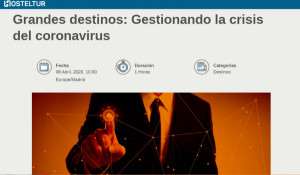 Webinar: Cómo los destinos gestionan la crisis y preparan la recuperación