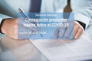 Monlex imparte un nuevo webinar para responder las preguntas sobre COVID-19