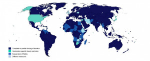 Son 156 los países con las fronteras cerradas al turismo internacional