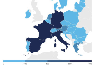 Ranking 20 países más turísticos de Europa por noches de hotel
