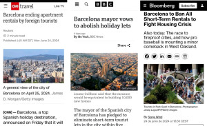 Airbnb y Booking bajan en bolsa ¿Efecto tras la prohibición en Barcelona?