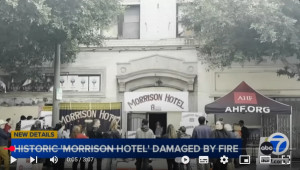 Un incendio destruye el mítico Morrison Hotel de Los Ángeles