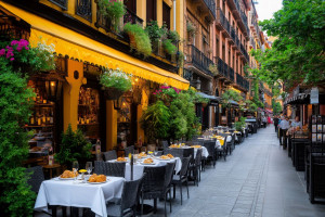 El intenso calor del verano reduce el negocio de la hostelería madrileña